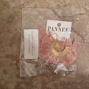 NEW WITH TAGS: Vici Pink Fringe Statement Earrings